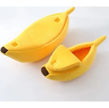 Pelíšek pro kočku Kočičí dům pro domácí mazlíčky - útulný a přenosný | vtipný designový pelíšek pro kočky - Žlutá 1ks,M 55 x 20 x 15 cm