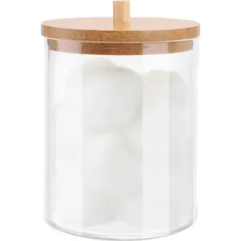 Organizér na kosmetiku Bambusový organizér na vatové tampony a kosmetické potřeby | Makeup taštička, Koupelnový box - B