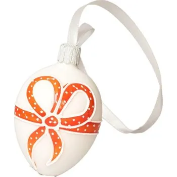 Vánoční ozdoba Koulier Ozdoba Velikonoční vajíčka mašlička oranžová