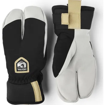 Rukavice HESTRA Wool Terry Jr Splitt Mitt, Black, dětské rukavice Velikost rukavic: 3