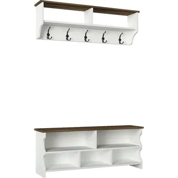 Předsíňová stěna Casarredo Egito bílá/ořech