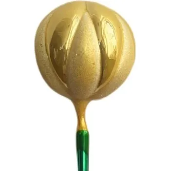 Vánoční ozdoba Koulier Skleněná foukaná ozdoba žlutá magnolie