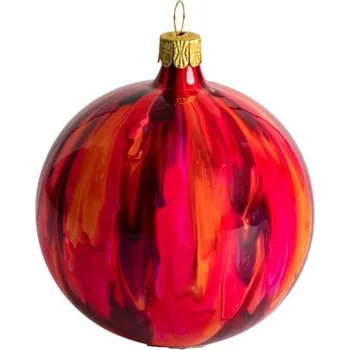 Vánoční ozdoba Koulier Vánoční skleněná ozdoba - Veselá koule Kahuri (8cm)