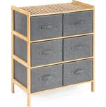 Bambusový regál G21 s 6 košíky