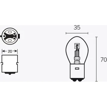 Elektroinstalace pro motocykl Žárovky TECNIUM S2 12V 40/45W - x10 14672