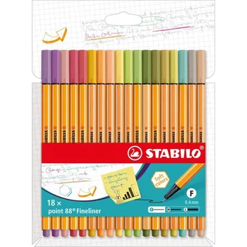STABILO Point 88 Fineliner 8818-22-5 18 ks jemné barvy