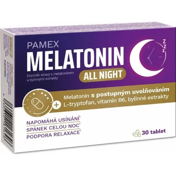 Přípravek na podporu paměti a spánku Pamex Pharmaceutical Melatonin All Night