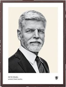 Portrét prezidenta Petra Pavla v dřevěném rámu Alerion