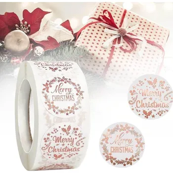 Sada samolepek 2,5 cm 500 ks, Merry Christmas