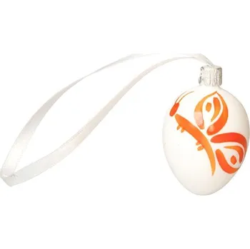 Vánoční ozdoba Koulier Ozdoba Velikonoční vajíčka motýl oranžová