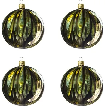 Vánoční ozdoba Koulier Skleněné vánoční ozdoby Kahuri- Tropic L, 4 ks