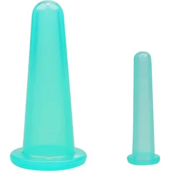 Masážní přístroj Masážní silikonové baňky proti celulitidě | vakuové baňky - 2ks zelené