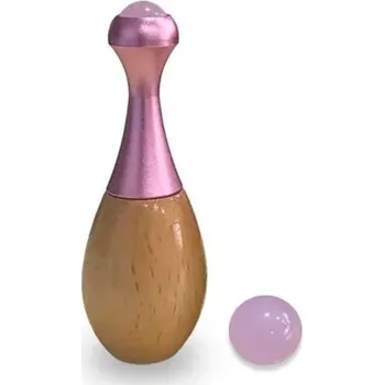 Masáž Masážní váleček z jadeitu a dřeva | masážní pomůcka - Práškový krystal-Mini