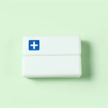 Přenosný týdenní dávkovač léků | Krabička na léky, Cestovní organizér - Bílo-modrá