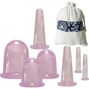 Masážní přístroj Masážní silikonové baňky proti celulitidě | vakuové baňky - 7ks Fialová