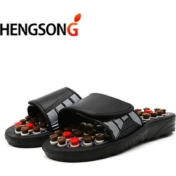 Pánské pantofle Akupresurní masážní pantofle pro muže | zdravotní obuv, pánské pantofle - Černá,40-41