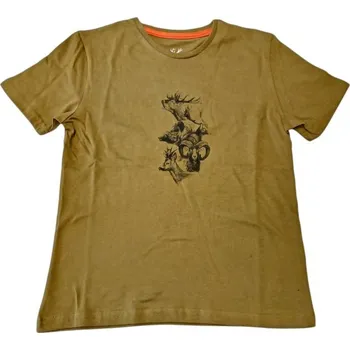 Chlapecké tričko C.I.T Dětské tričko potisk zvěř - světlá khaki Velikost: 4 roky