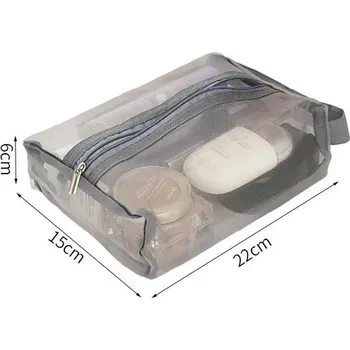 Kosmetická taška Kosmetická taška průhledná | toaletní taštička, cestovní organizér - Rozměry 22 x 15 x 6 cm