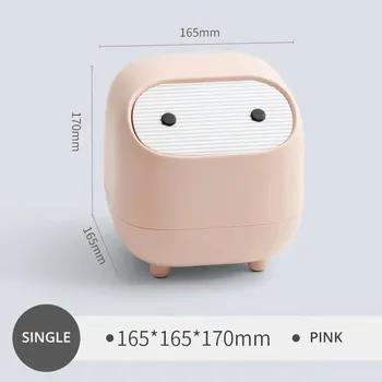 Odpadkový koš Malý stolní odpadkový koš | mini koš, kancelářský koš - 1ks růžové