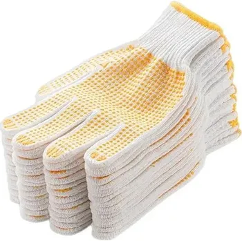 Pracovní rukavice Pracovní protiskluzové ochranné rukavice | ochrana rukou, bezpečnostní rukavice 12 párů - 12 párů žluté