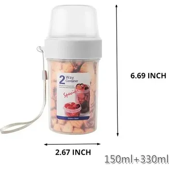 Dóza na potraviny Plastová nádoba s víkem na potraviny | Úložný box, Vzduchotěsná nádoba - 1ks 150přidat 330ml