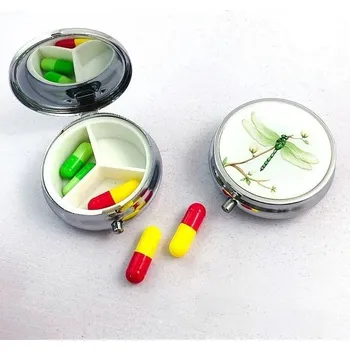 Lékovka Kovová krabička na léky | lékovka | organizér léků | dávkovač léků - vážka