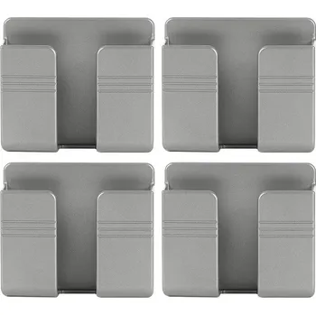 Úložný box Organizér na zeď bez vrtání | úložný box, držák na telefon - 4PC šedá