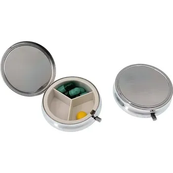 Lékovka Kovová krabička na léky | lékovka | organizér léků | dávkovač léků - Bez obrázku