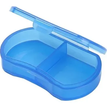 Lékovka Kovová krabička na léky | lékovka | organizér léků | dávkovač léků - modrý