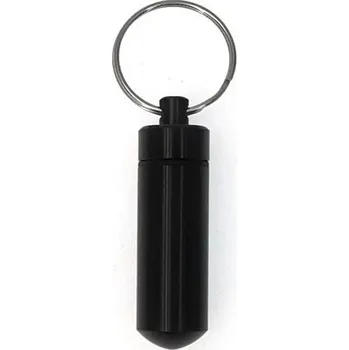 Lékovka Kapesní hliníková krabička na léky | dávkovač na léky - Černá