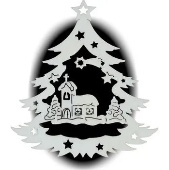 Vánoční ozdoba Dřevo Novák Vánoční ozdoba - stromek č. 1009 8,5 x 9 cm