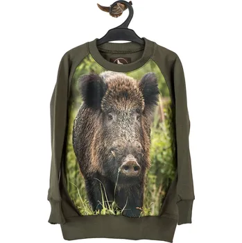 Chlapecká mikina Wadera Dětská mikina motiv divočák Velikost: 122/128