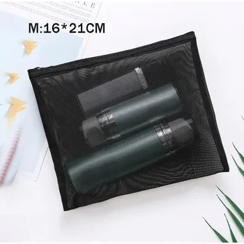 Kosmetická černá průhledná taška na zip | kosmetická taška, cestovní organizér - M-200006152