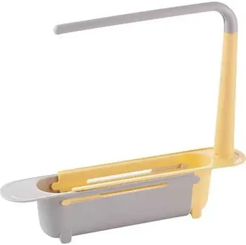 Organizace kuchyně nastavitelný multifunkční organizér dřezový | Držák, Odkapávač - 1ks žlutá