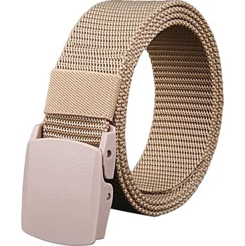 Opasek Pánský nastavitelný pásek s plastovou sponou | pánský pásek, pásek do kalhot - béžový,120 cm
