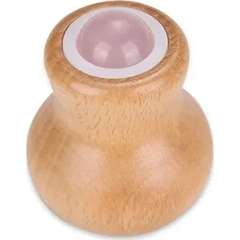 Masáž Masážní váleček z jadeitu a dřeva | masážní pomůcka - Práškový krystal