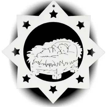 Vánoční ozdoba Dřevo Novák Vánoční ozdoba - hvězda č. 1507