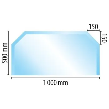 Krbová kamna Sklo před kamna a krb typ T1, 1000 x 500 x 6 mm + doprava zdarma!