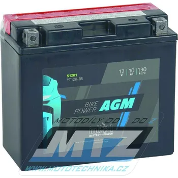 Motobaterie Baterie (akumulátor motocyklový) YT12B-BS (12V-10Ah) B-YT12BBS