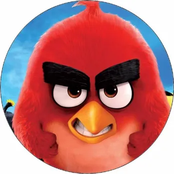 Jedlá dekorace na dort Jedlý papír Angry birds běžící 19,5 cm