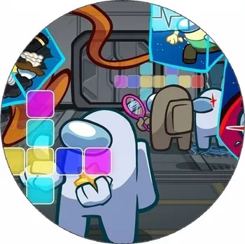 Přisada na vaření a pečení Jedlý papír Among us kostky 19,5 cm