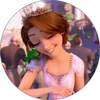 Jedlá dekorace na dort Jedlý papír Na vlásku Locika a Pascal 19,5 cm