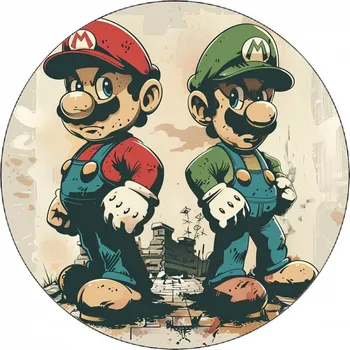 Jedlá dekorace na dort Jedlý papír Super Mário 19,5 cm