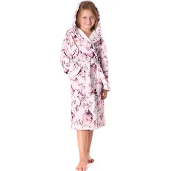 Dívčí župan Dětský župan Toya s kapucí pink - Vestis dětské č.140