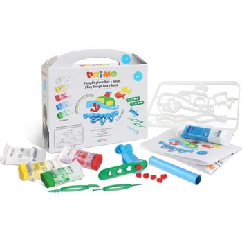 Modelovací hmota PRIMO NATUR Sada modelovací hmoty 5 x 100 g + pomůcky, podložka, vykrajovátko - Loď