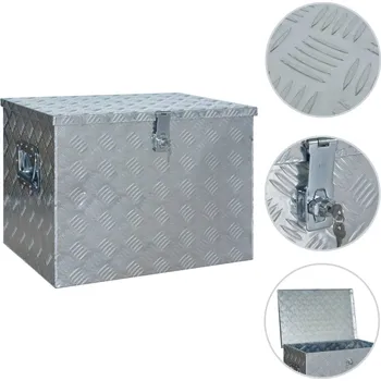 Petrashop Hliníkový box 610 x 430 x 455 mm stříbrný Stříbrná144847