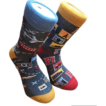 Pánské ponožky Aura Via Pánské ponožky s letadlem šedé 39-42