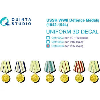 Plastikový model 1/35 USSR WWII Defence Medals (1942-1944)