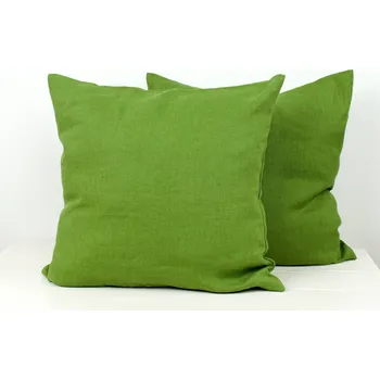 Povlak na polštářek Snový svět Zelený lněný povlak na polštář se zipem Rozměr polštáře: Polštář 50x70 cm