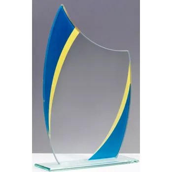 Skleněná plaketa modrá 68308